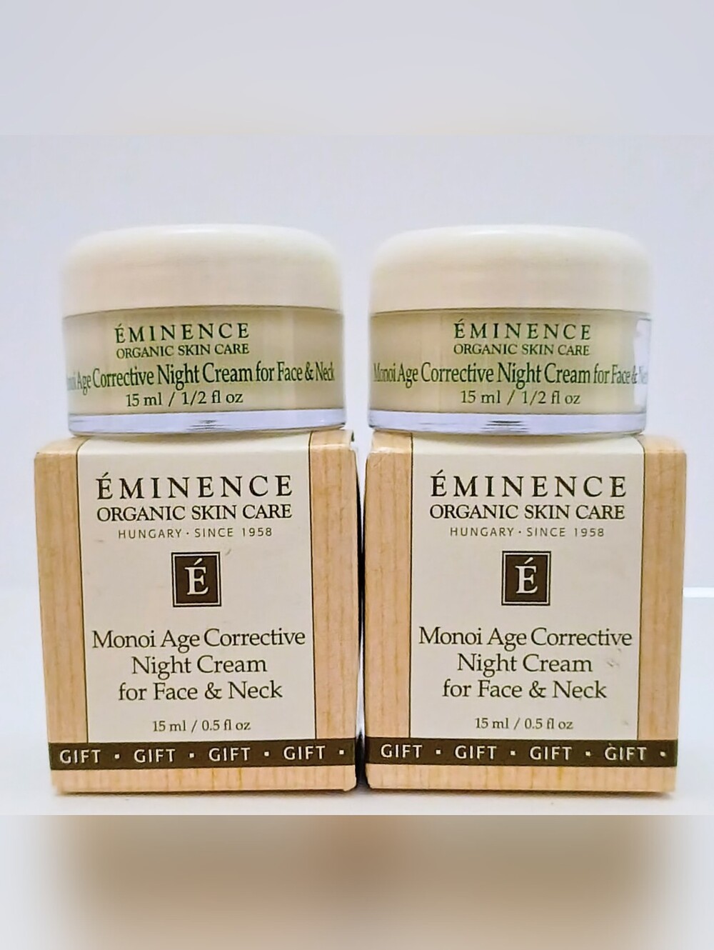 Eminence Monoi Age Corrective Night Cream Face & Neck 2x15ml NEW